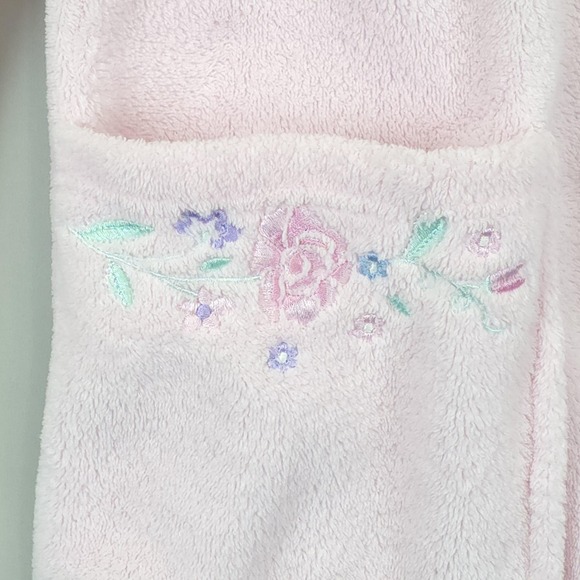 Jasmine Rose Robe Women M Full Zip Embroidered Floral Pockets Intimates Lounge - Picture 10 of 12